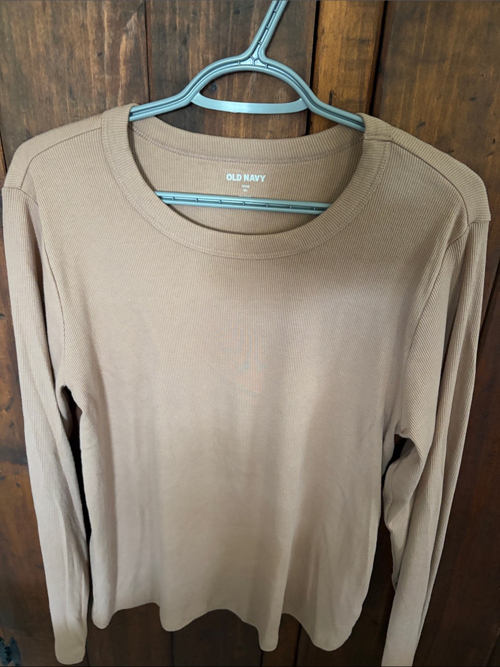 Old Navy Women's Long-Sleeve Crewneck Top - Tan